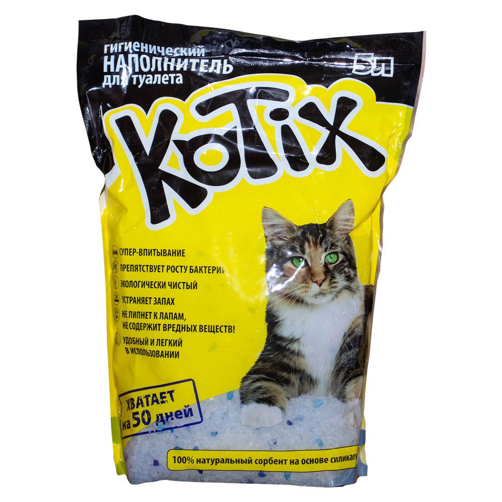 Силікагелевий наповнювач Kotix для котячого туалету, 3,8 л
