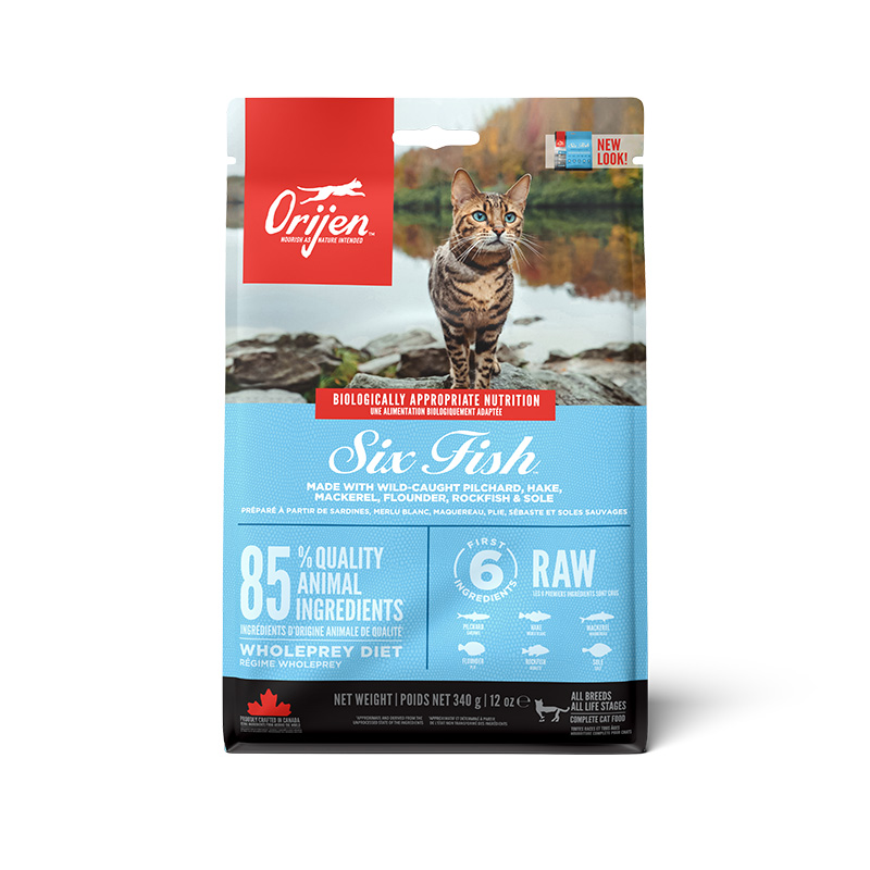 Сухий корм Orijen 6 Fish Cat & Kitten зі смаком риби для котів всіх порід і вікових груп, 5.4 кг