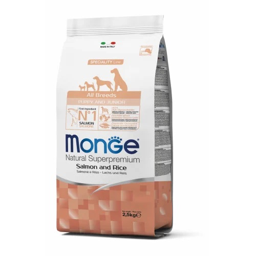 MONGE DOG All breeds Puppy & Junior лосось з рисом, 800 г