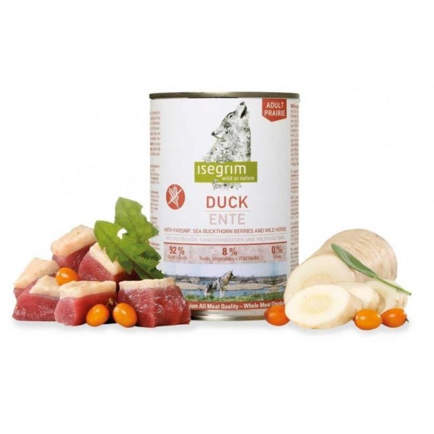 Isegrim Duck with Parsnip, Sea Buckthorn & Wild Herbs с качкою для собак, 800 г