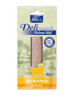 Ласощі для котів Свіже вакумоване філе LifeCat DeliSnack Fillet Курка 90 гр