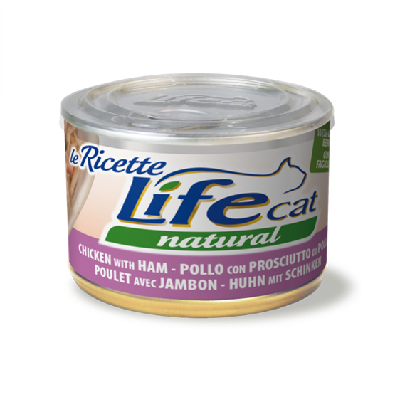 LifeCat Вологий корм з філе курки, шинкою та стручковою квасолею 150 грамів