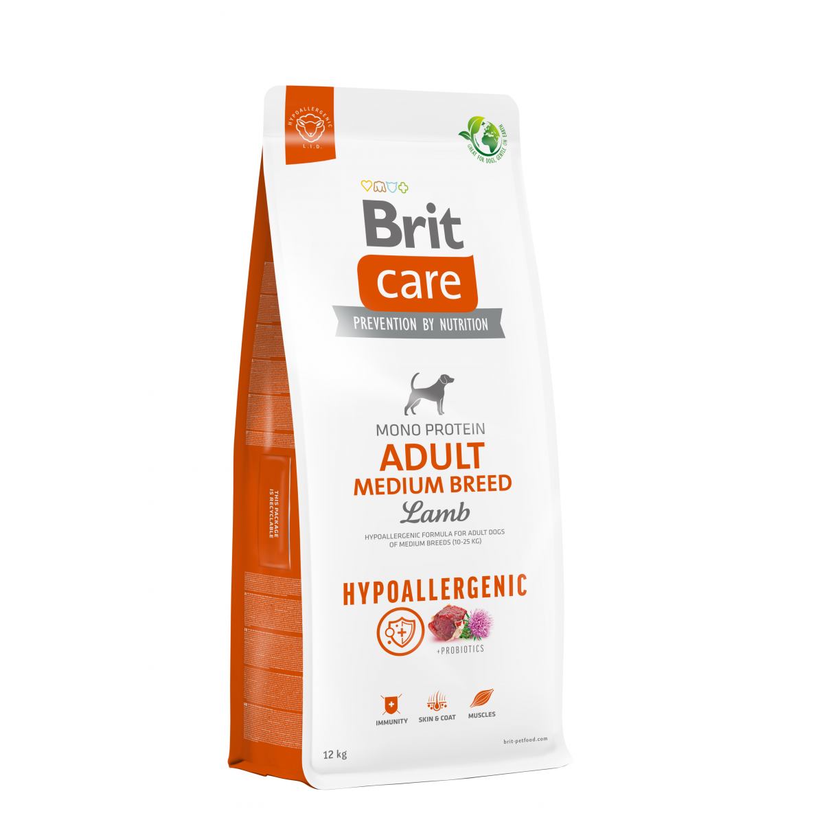 Brit Care Dog Hypoallergenic Adult Medium Breed гіпоалергенний з ягням, 12 кг