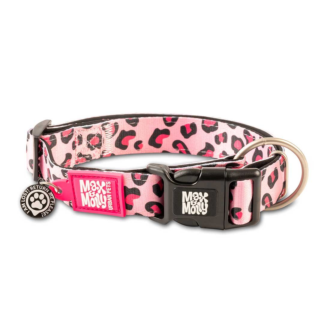 Max & Molly Нашийник Smart ID Collar - Leopard Pink/M