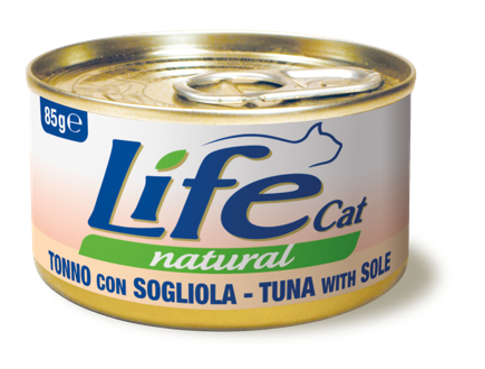 LifeCat Вологий корм з тунцем та камбалою 85 грамів