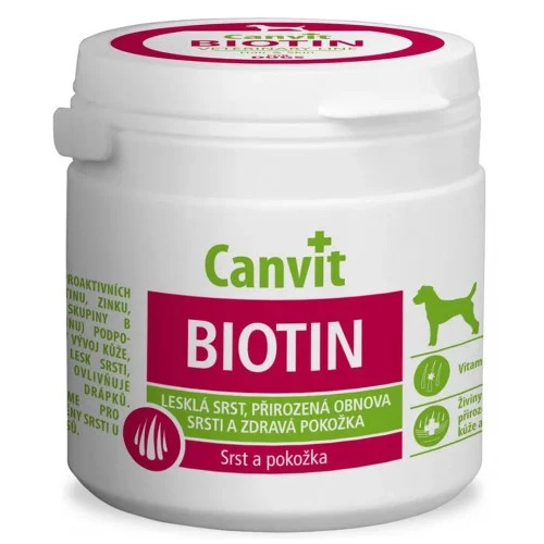Canvit Biotin for Dogs для відновлення вовни під час линьки у собак, 230 г