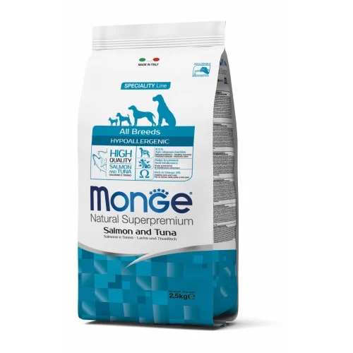 MONGE DOG All breeds Hypoallergenic лосось з тунцем, 2.5 кг
