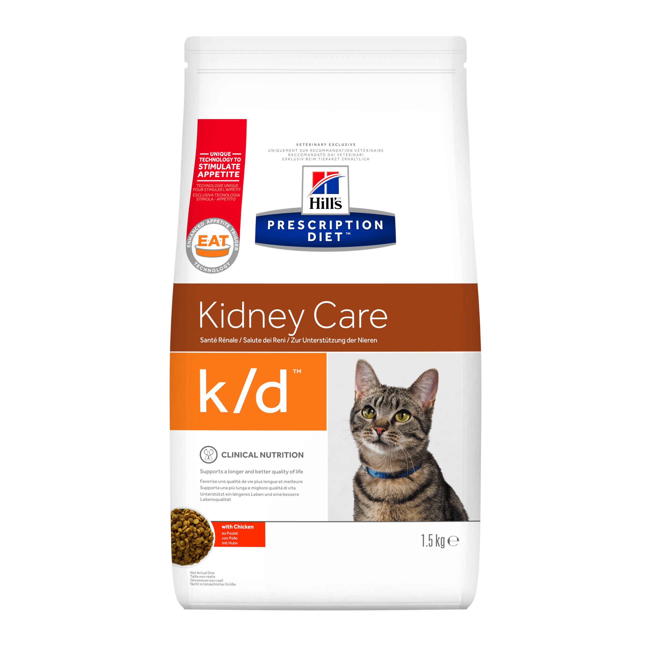 HILL’S PRESCRIPTION DIET k/d Kidney Care Сухий Корм для Котів з Куркою 1,5 кг