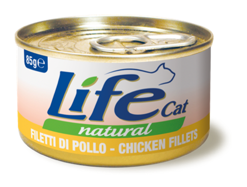 LifeCat Вологий корм з філе курки 85 грамів