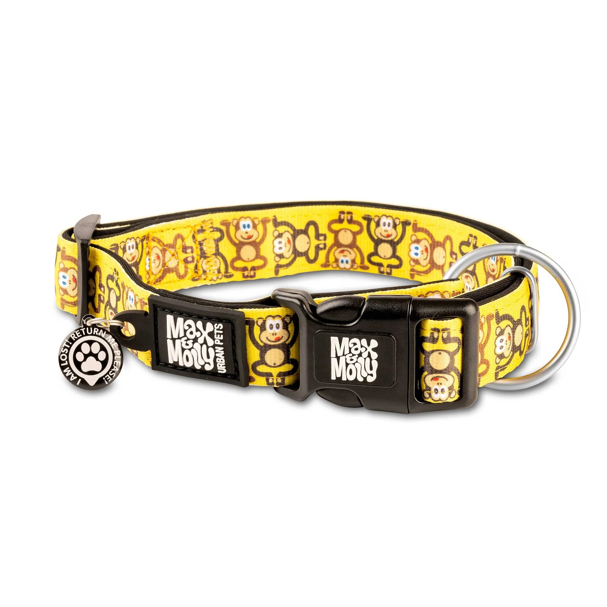 Max & Molly Нашийник Smart ID Collar - Monkey Maniac/L