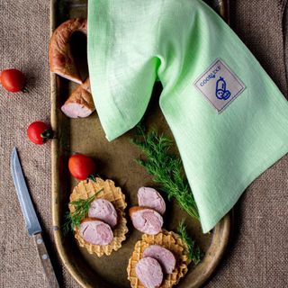 Торбинка для зберігання ковбаси провощена, салатовий