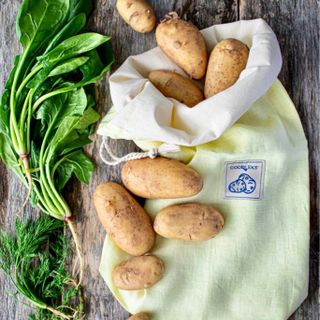 Торбинка для зберігання картоплі Лимонна, 100% льон 
