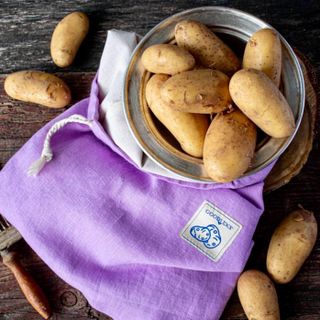 Торбинка для зберігання картоплі Бузкова, 100 % льон 